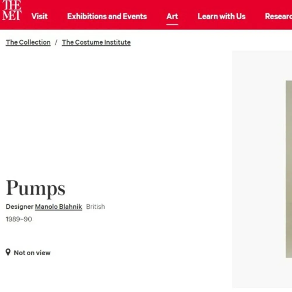 SOLDManolo Blahnik D'Orsay Pumps Black Fabric Silver Heels VTG 80s Sz 36, 6 US - Picture 16 of 16